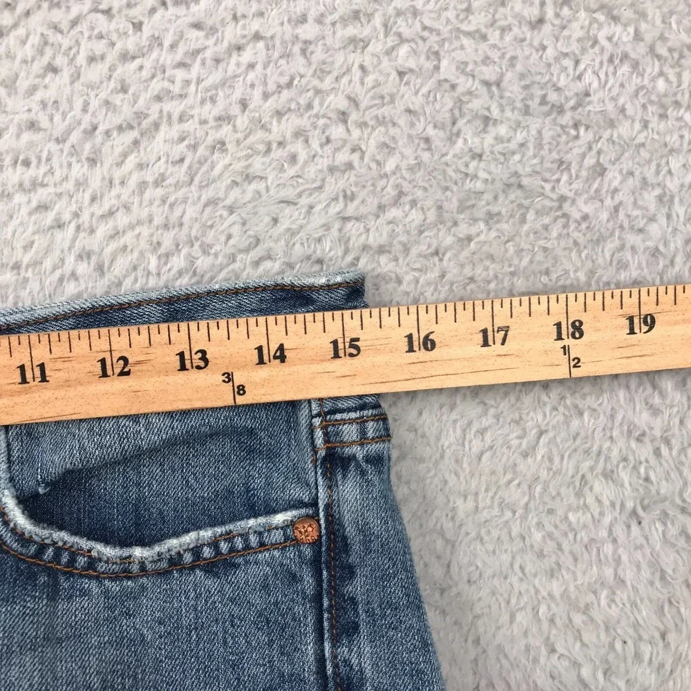 Miss Me Jeans Womens 29 (31x25) Distressed Patchwork Cropped Retro Hippie Denim - Picture 8 of 14